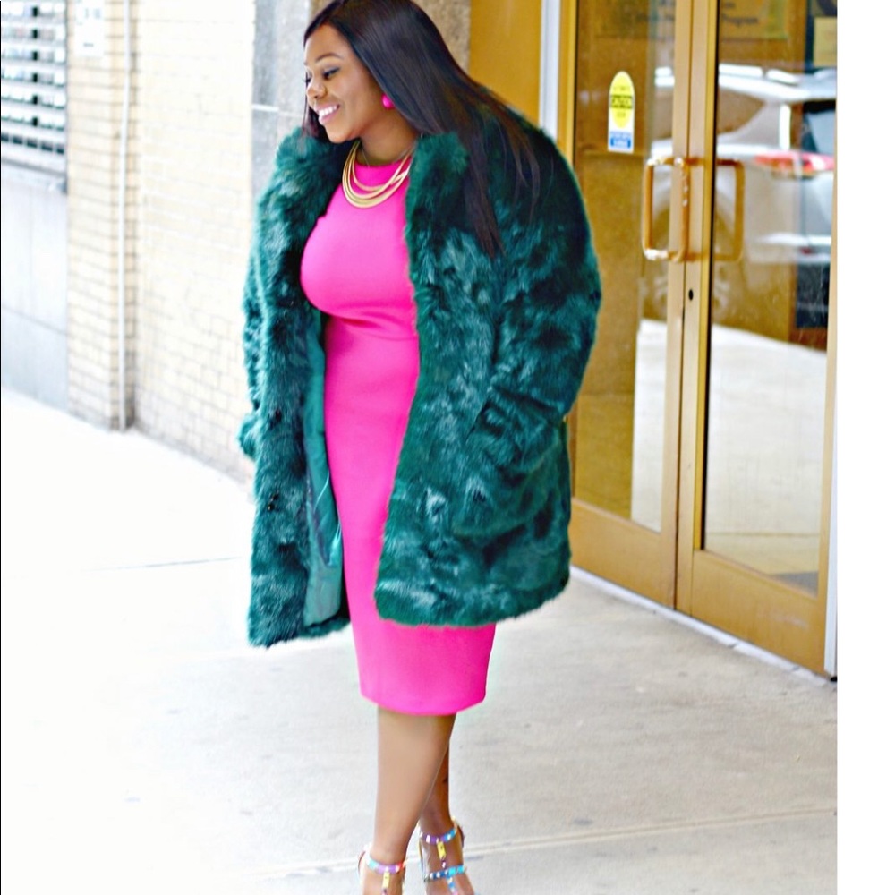 ASOS MONEY GREEN FAUX FUR COAT 🤑